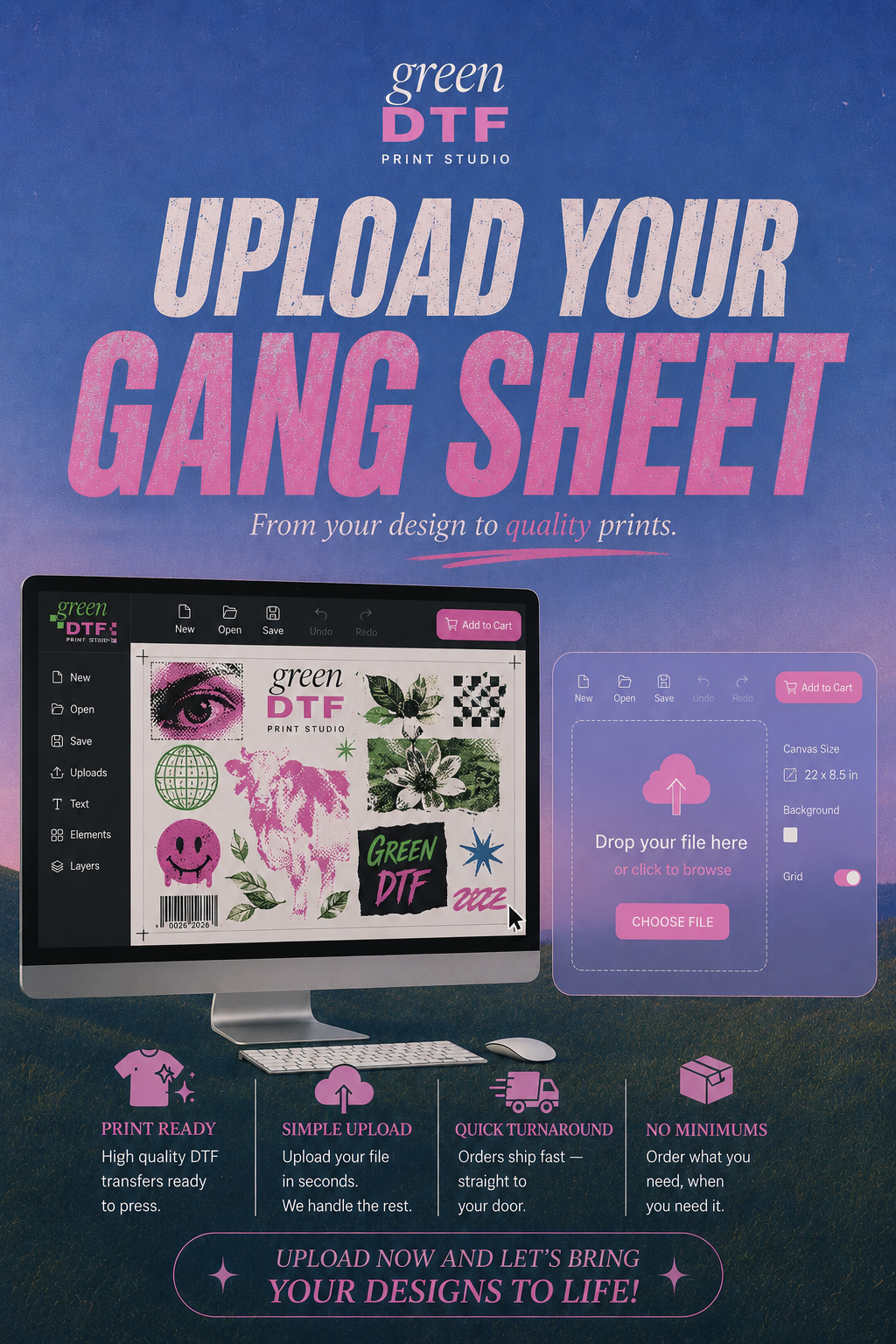 DTF Transfers Upload Gang Sheet