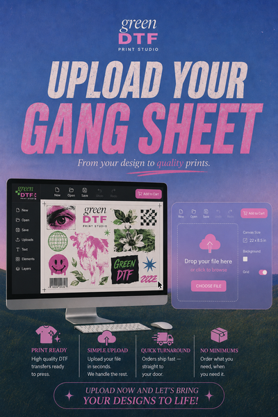 DTF Transfers Upload Gang Sheet